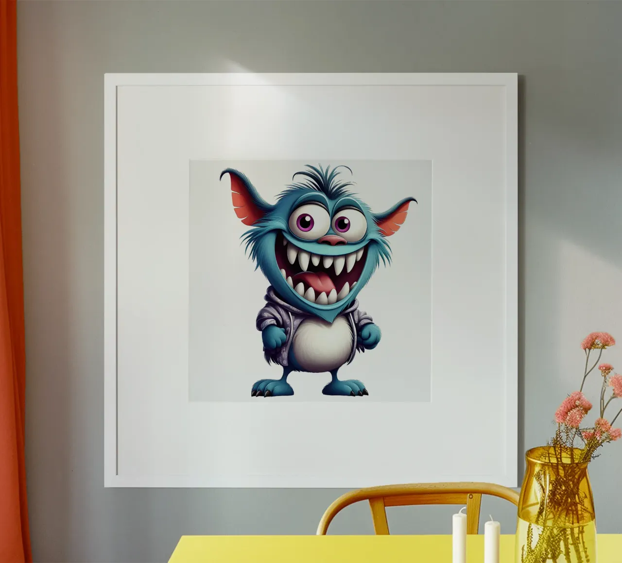 Ishido - Monster Comics - Serial 06 poster met houten frame van Monsters
