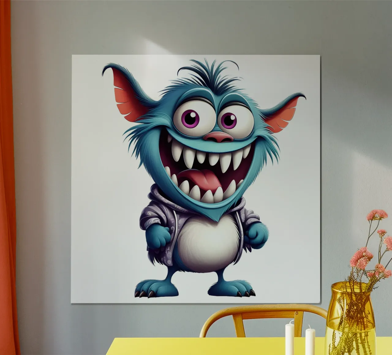 Ishido - Monster Comics - Serial 06 poster met houten frame van Monsters
