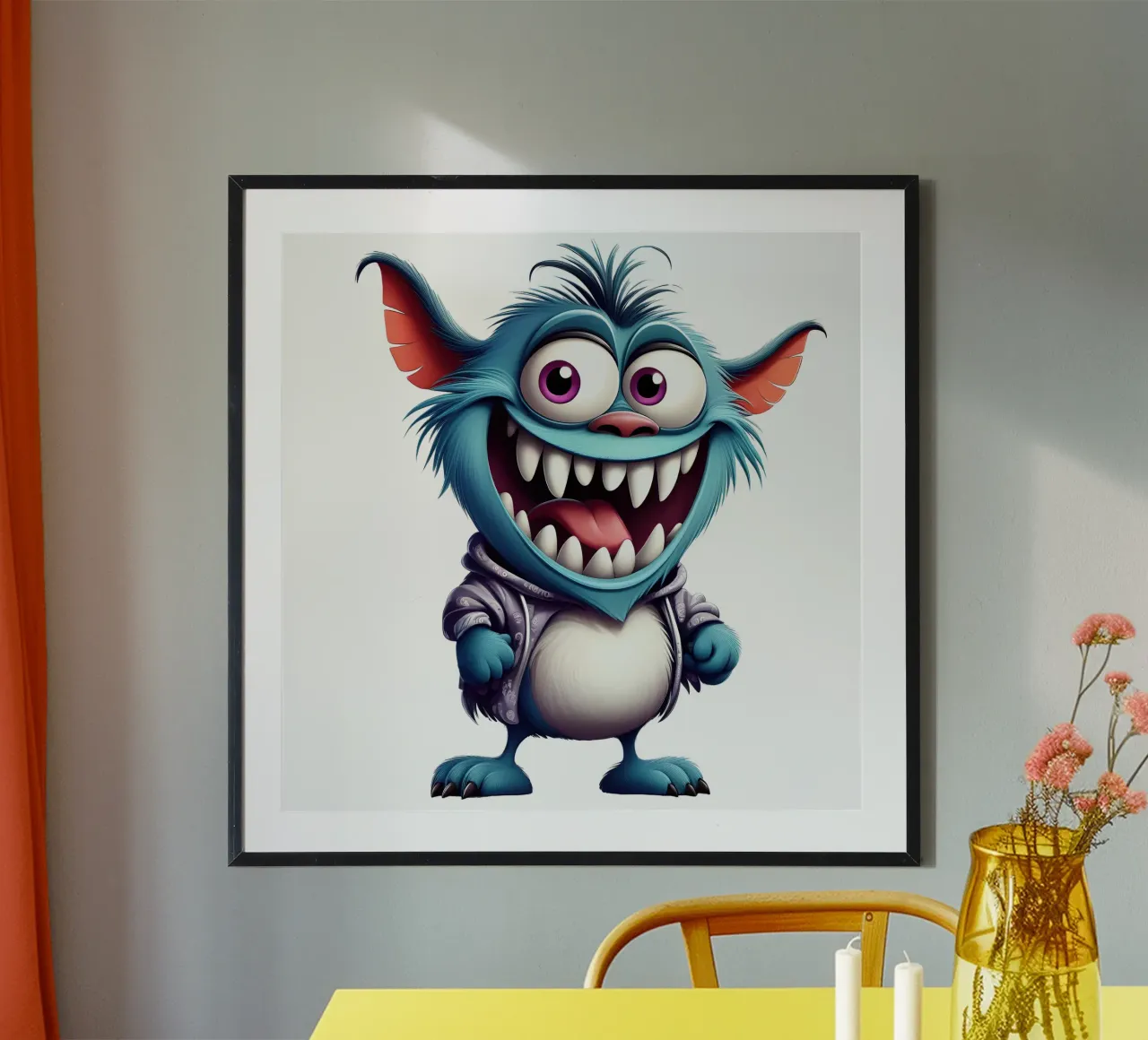 Ishido - Monster Comics - Serial 06 poster met houten frame van Monsters