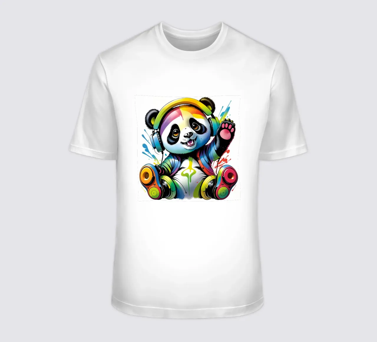 Piccolo panda con cuffie t-shirt da MakArena