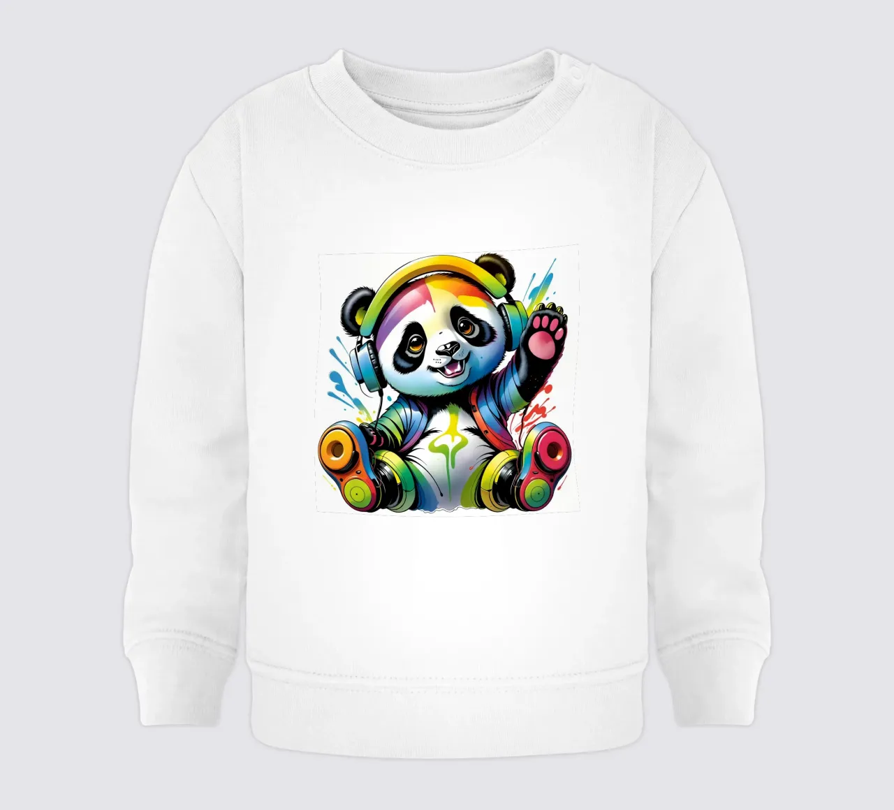 Piccolo panda con cuffie felpa neonato da MakArena