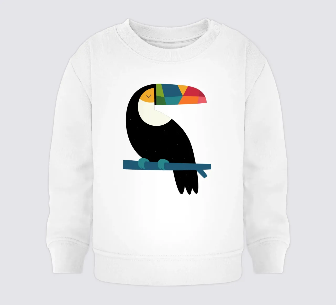 Tucano arcobaleno felpa neonato da Andy Westface