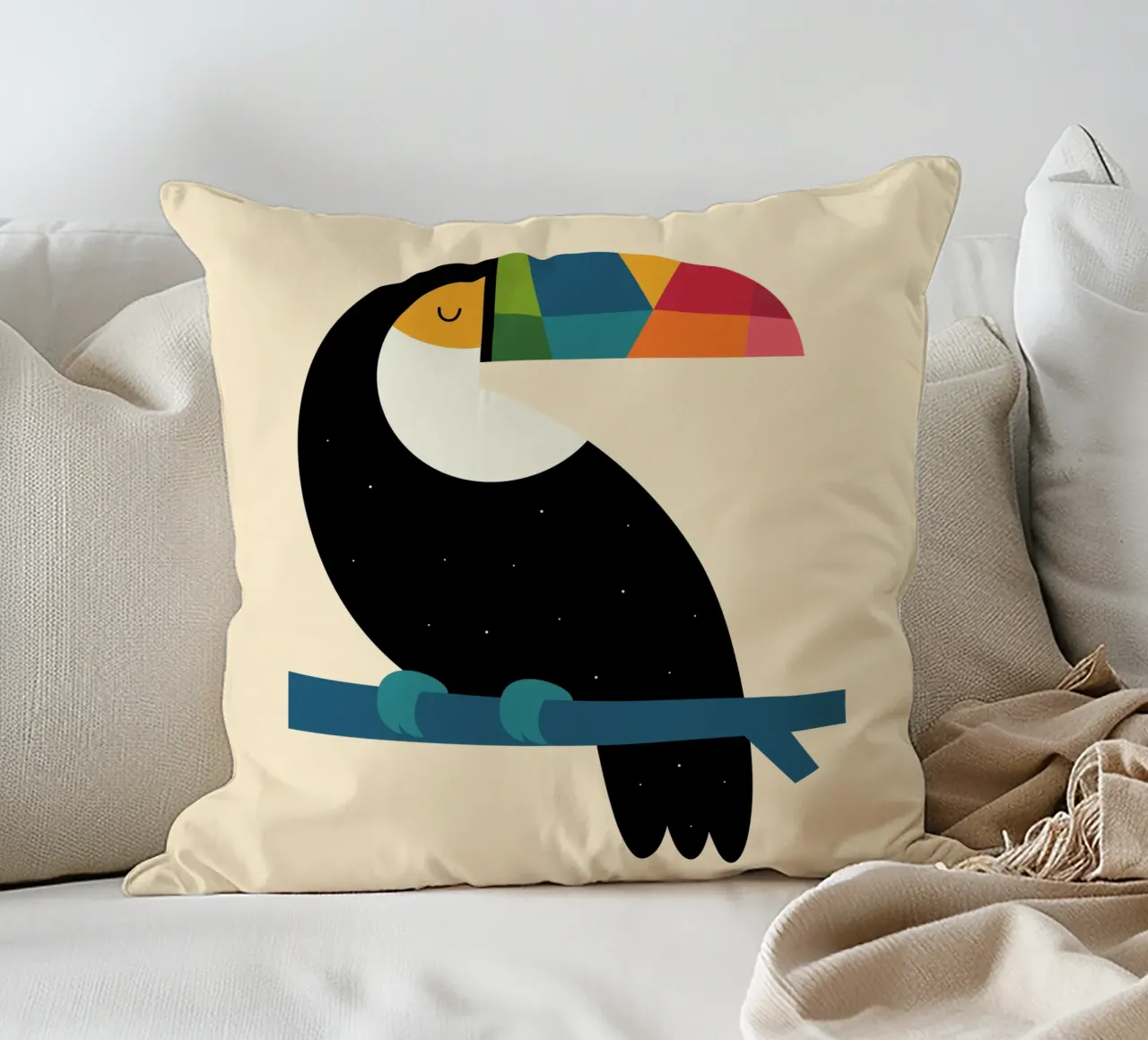 Tucano arcobaleno cuscino da Andy Westface