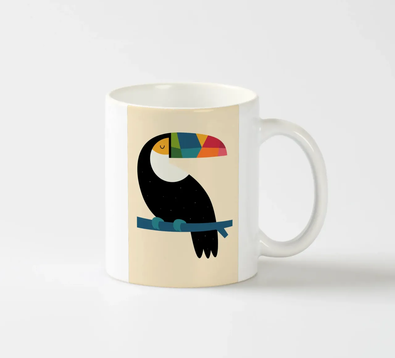 Tucano arcobaleno tazza in ceramica da Andy Westface
