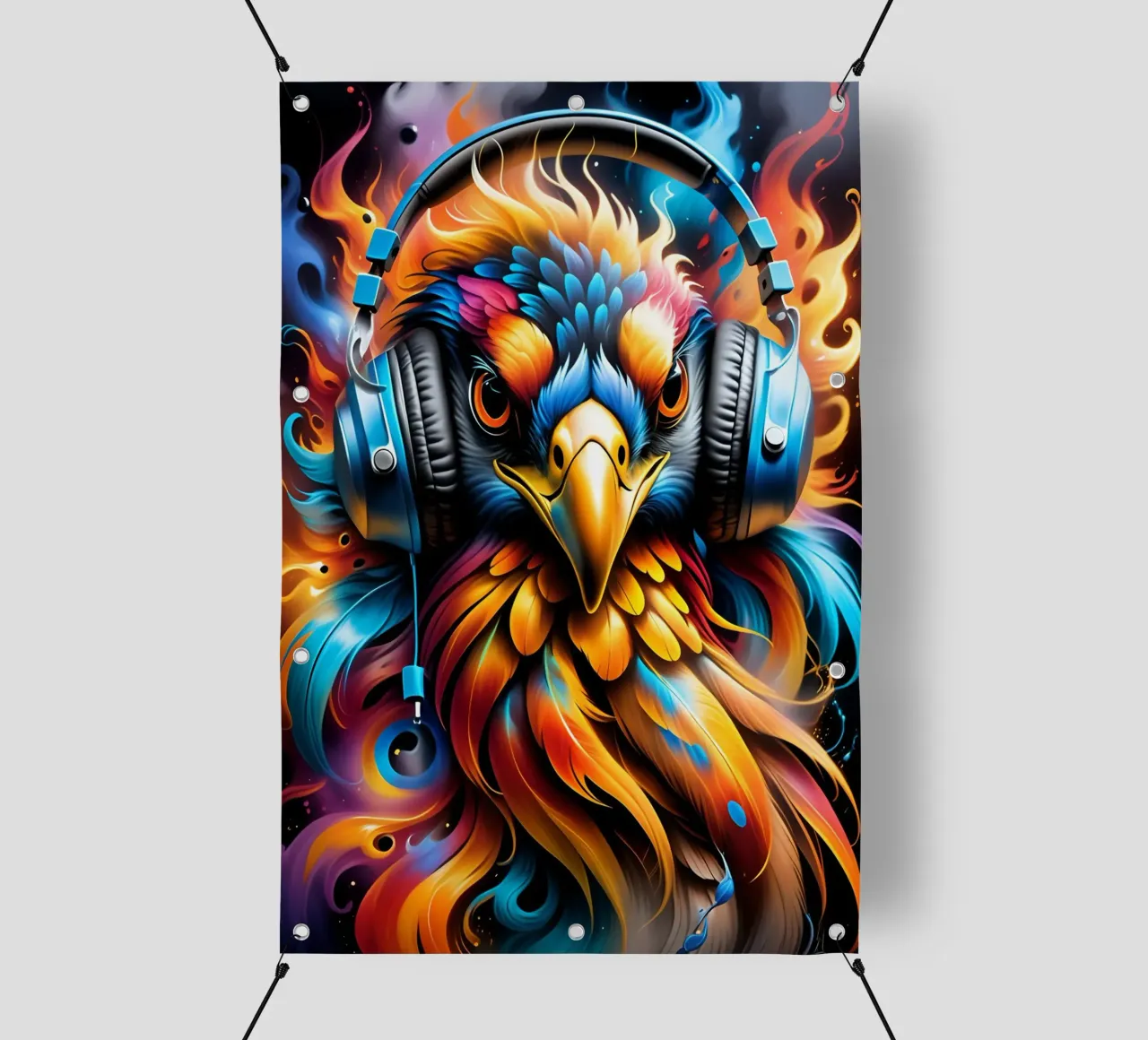 Phoenix in cuffia telo in pvc da MakArena