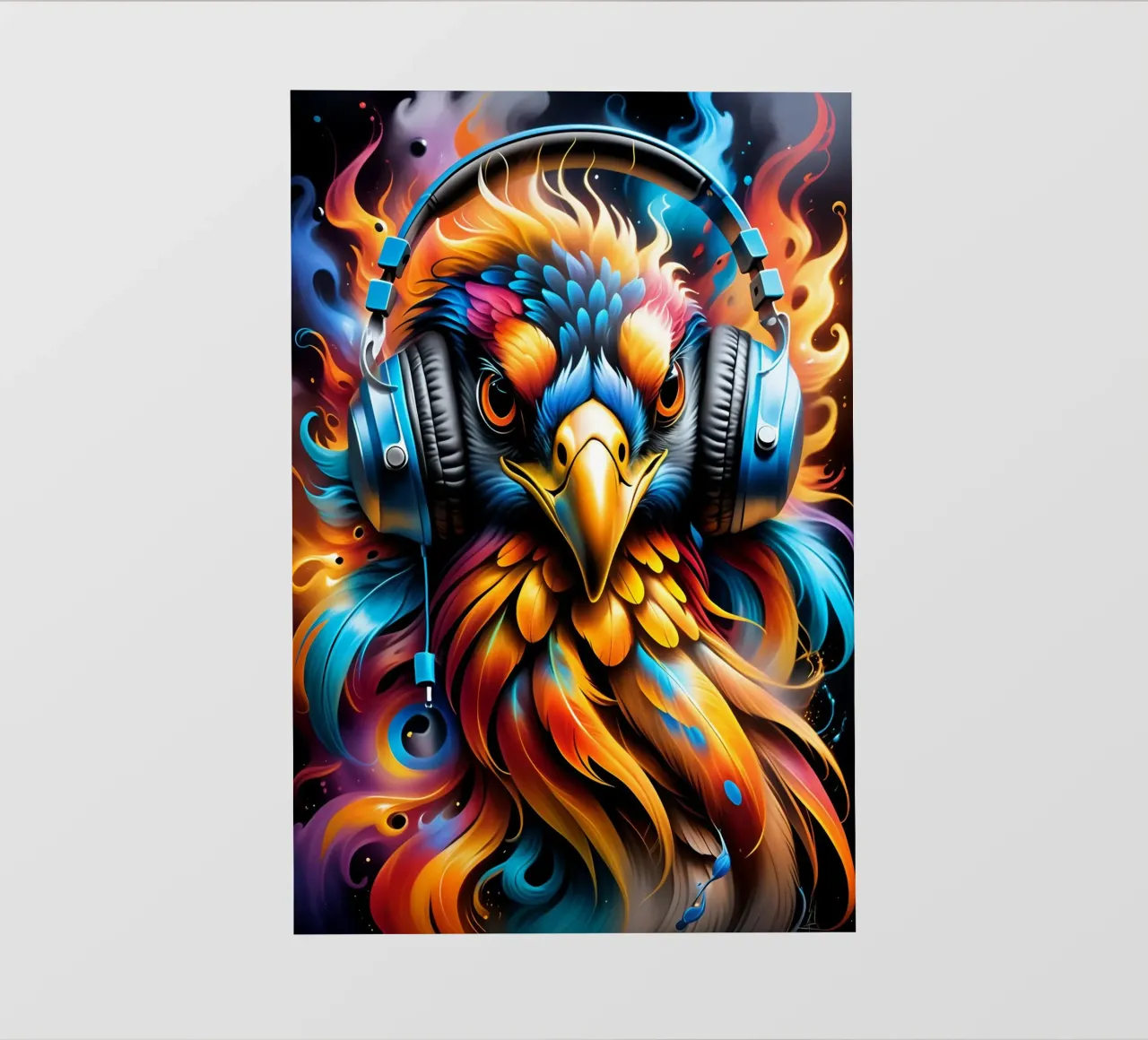 Phoenix in cuffia telo in pvc da MakArena