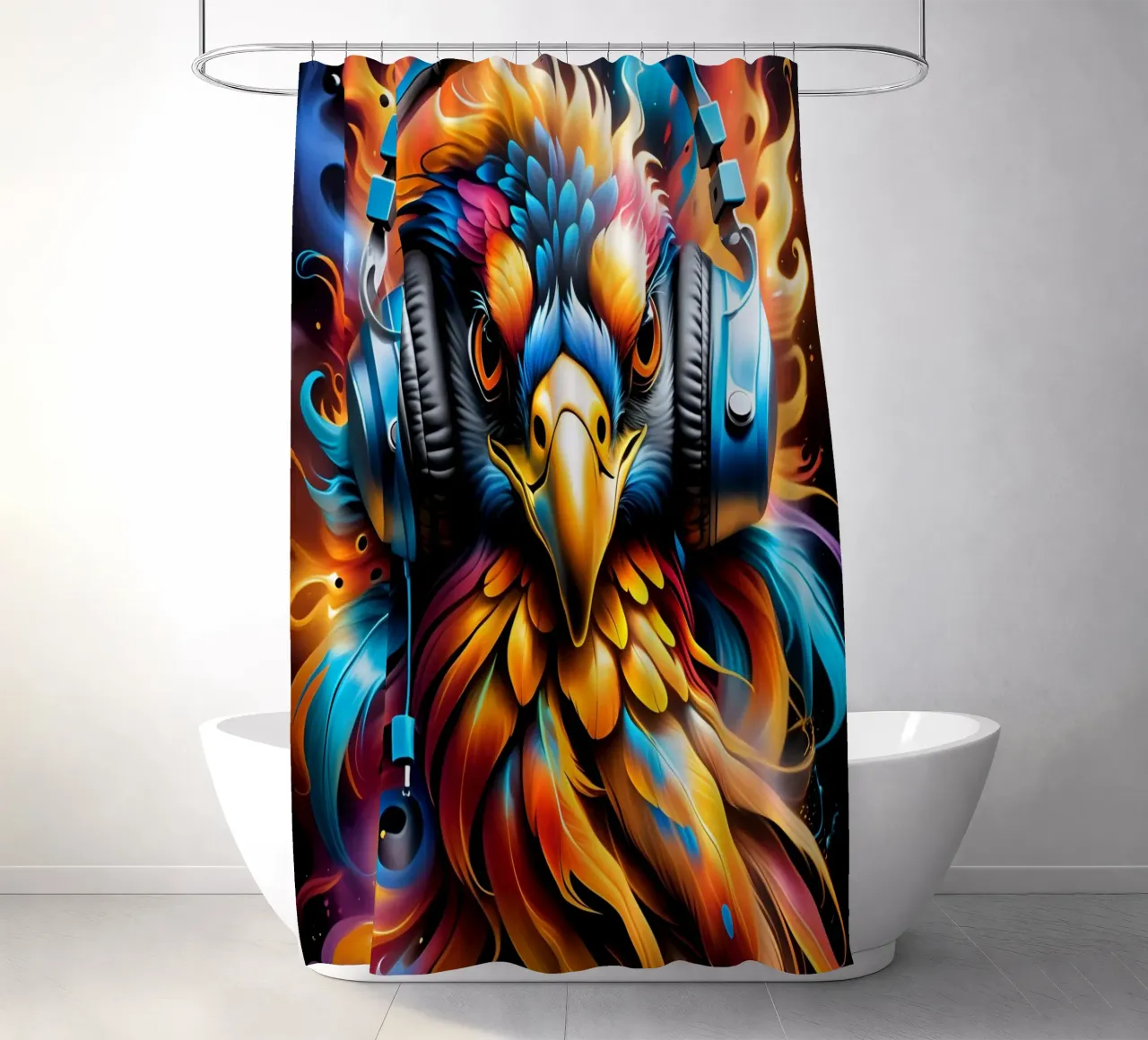Phoenix in cuffia tenda da doccia da MakArena
