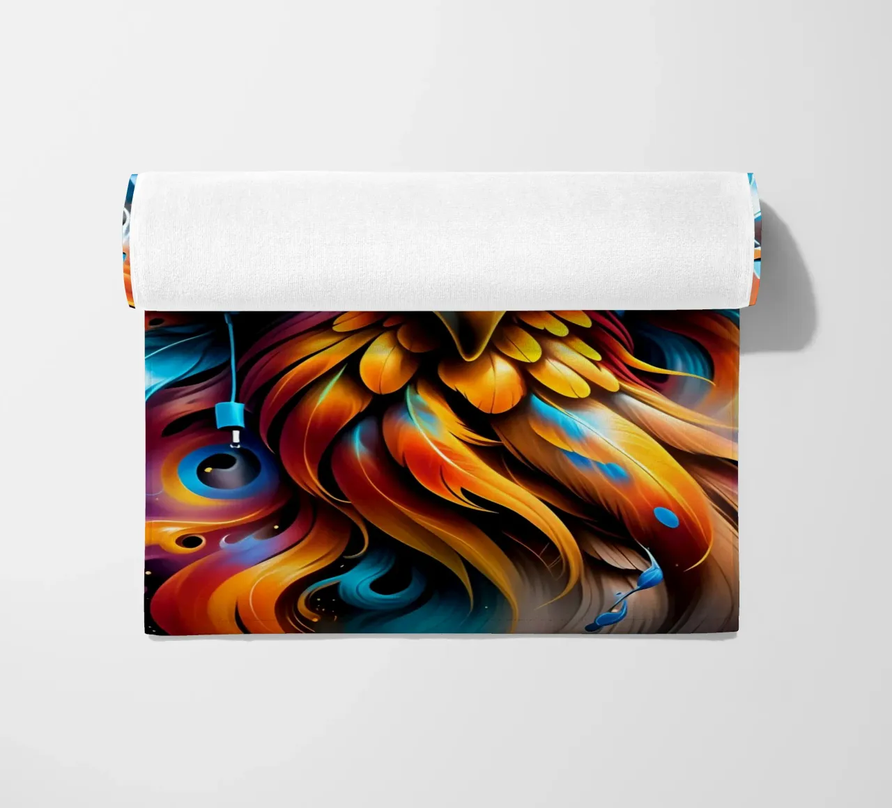 Phoenix in cuffia telo mare da MakArena