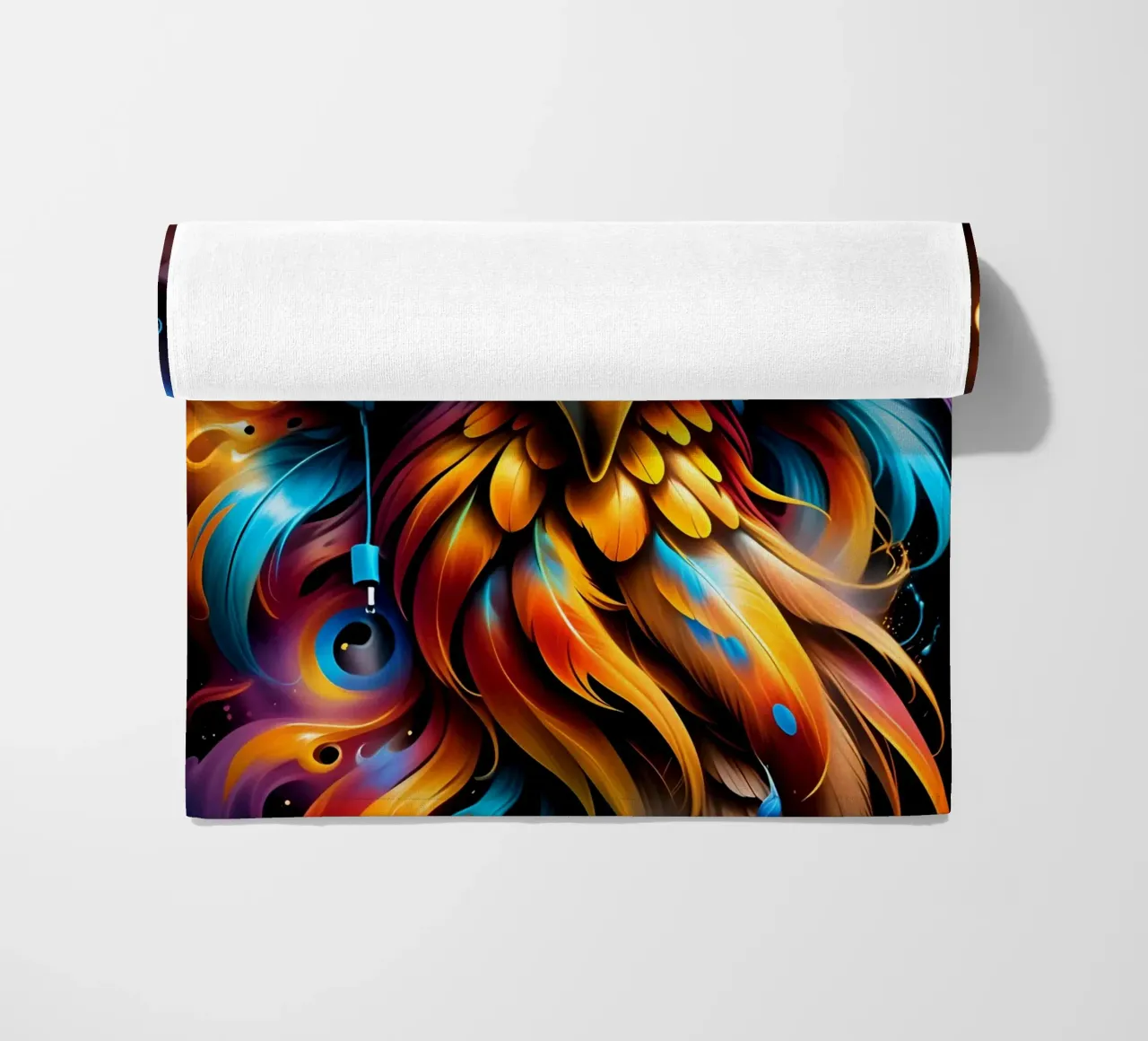 Phoenix in cuffia telo mare da MakArena