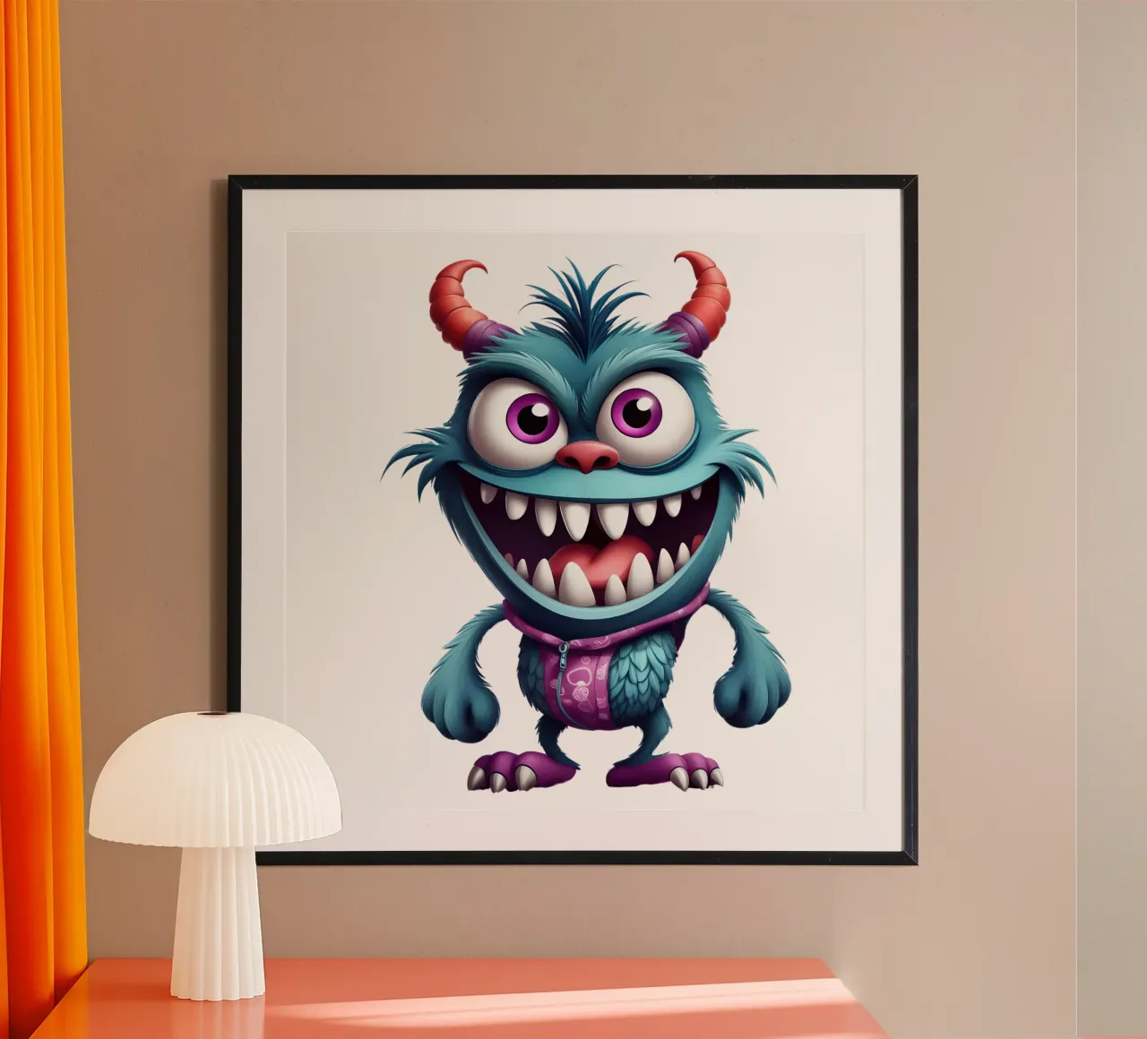 Goku - Monster Comics - Serial 06 poster con telaio in legno da Monsters