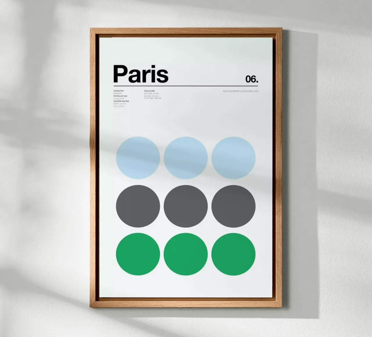 Paris canvas met Baklijst van Nick Barclay