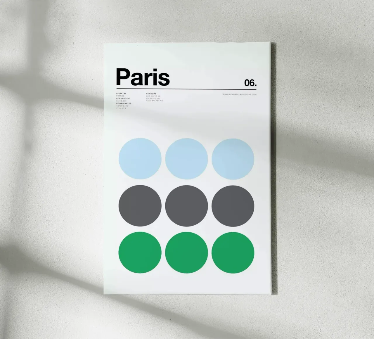 Paris canvas met Baklijst van Nick Barclay