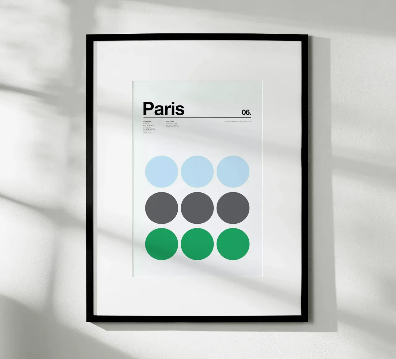 Paris poster con telaio in alluminio da Nick Barclay