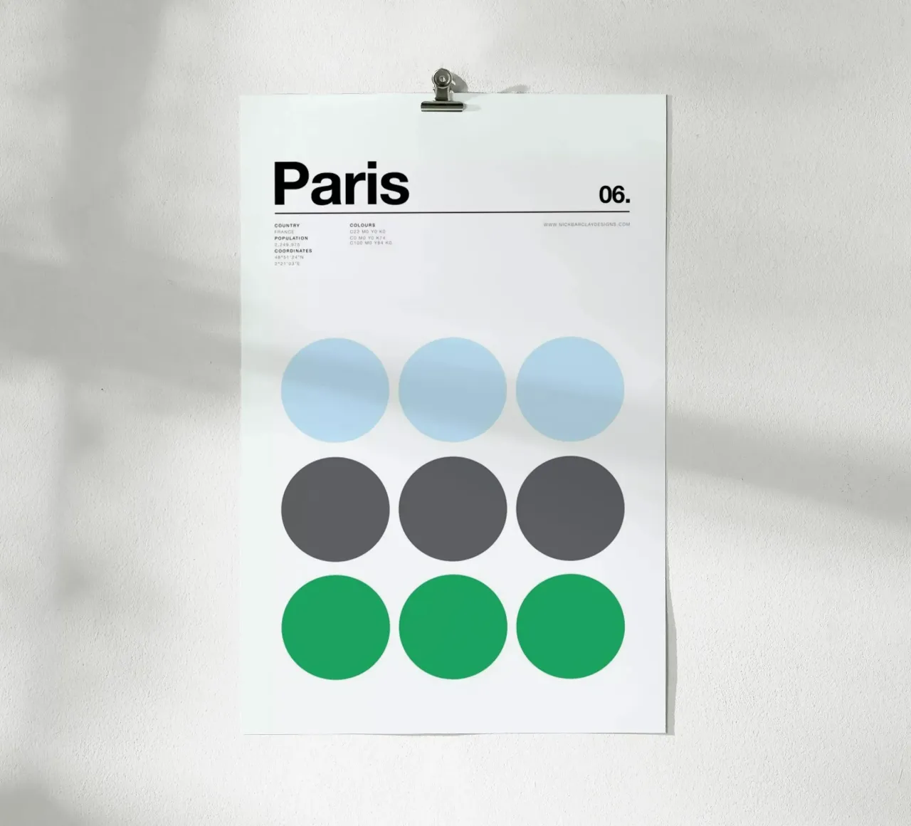Paris poster con telaio in alluminio da Nick Barclay