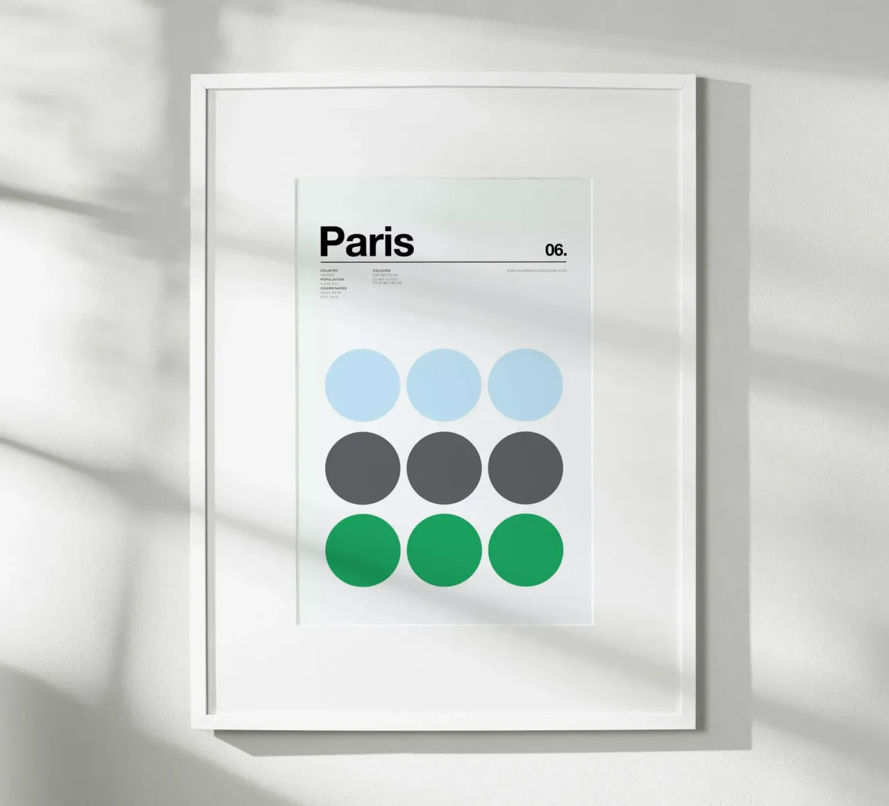 Paris poster con telaio in alluminio da Nick Barclay