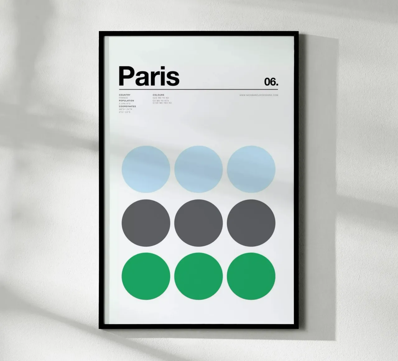 Paris poster con telaio in alluminio da Nick Barclay