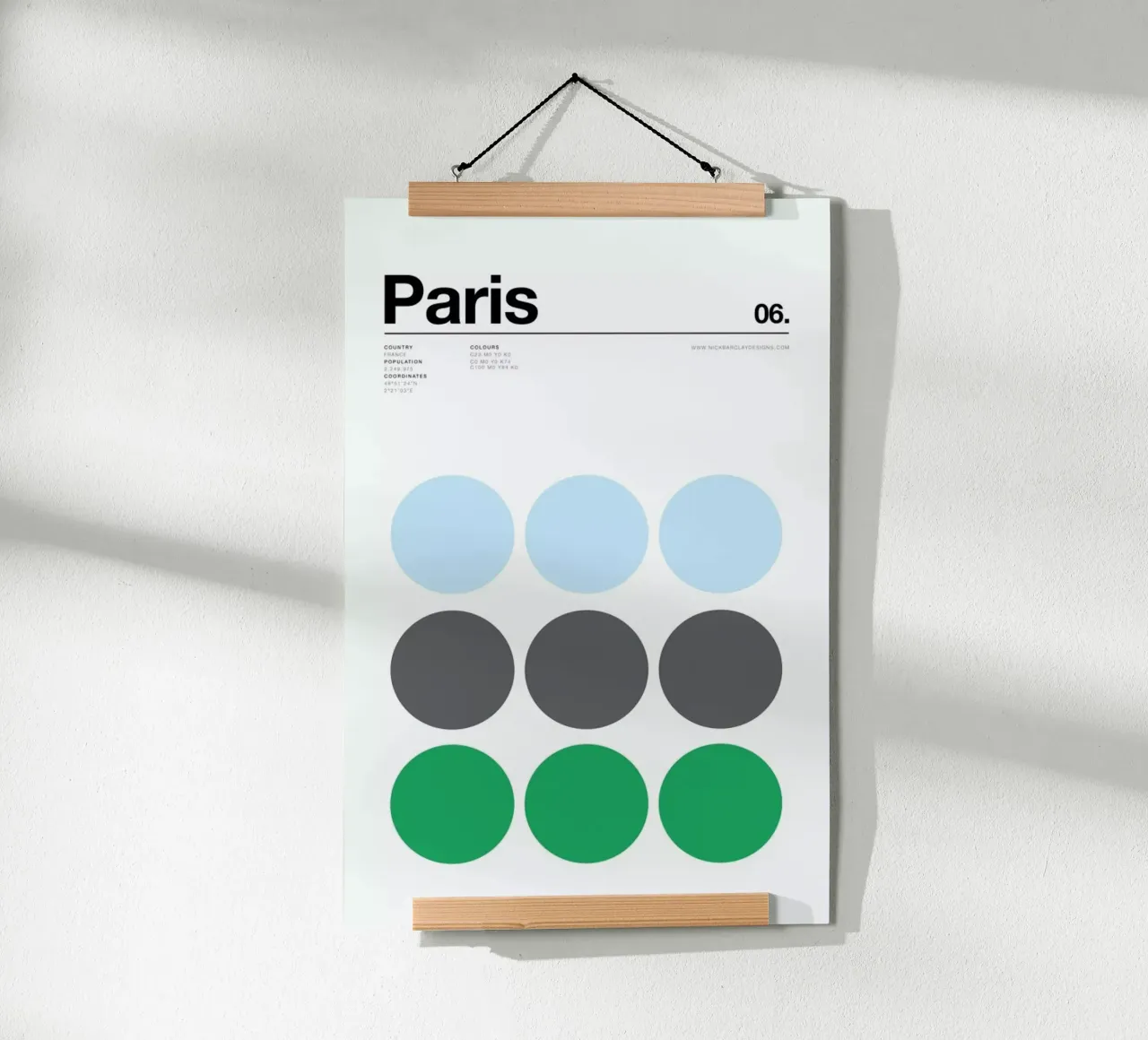 Paris poster con telaio in alluminio da Nick Barclay