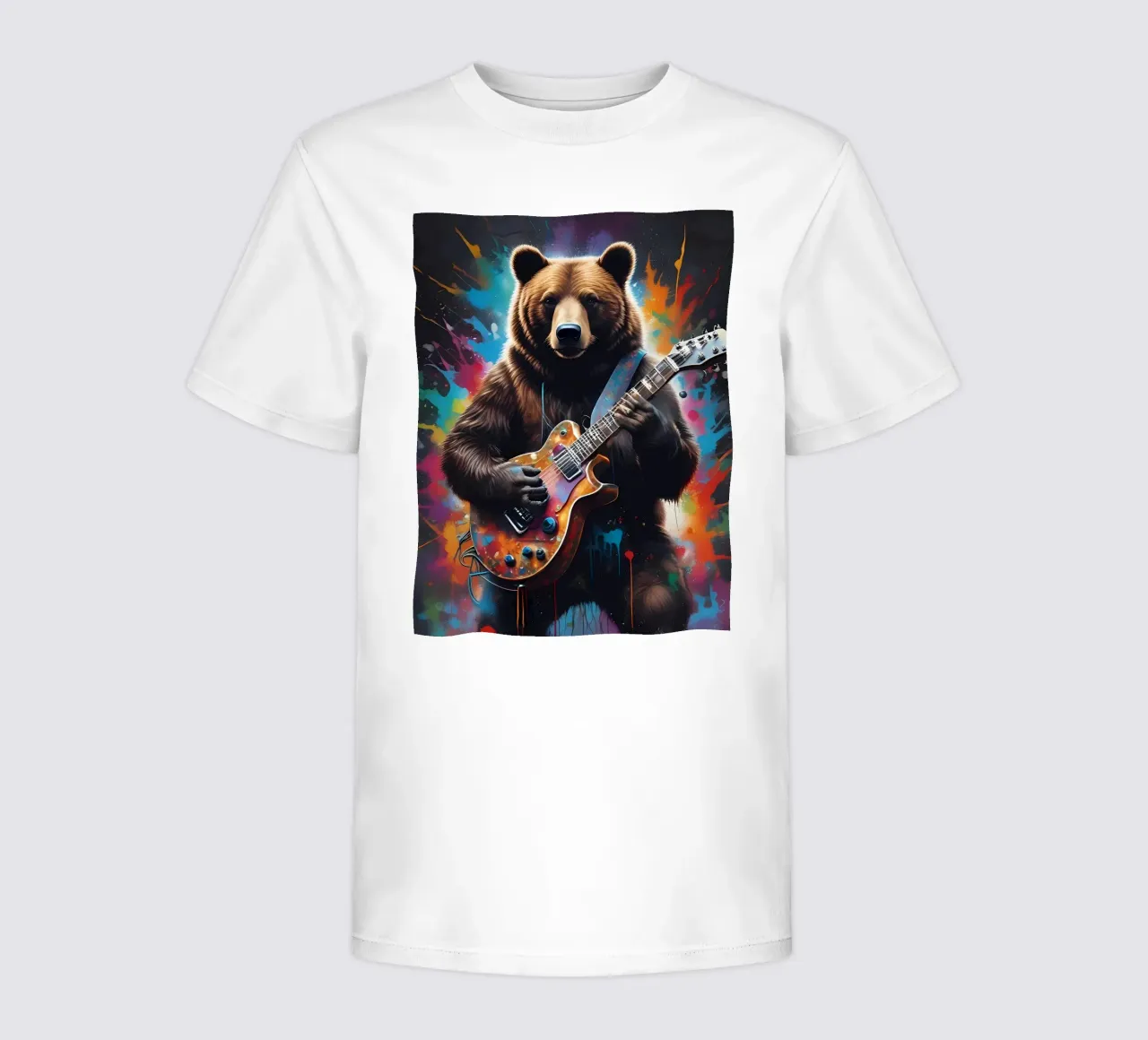 Bear play guitar kids t-shirt by MakArena