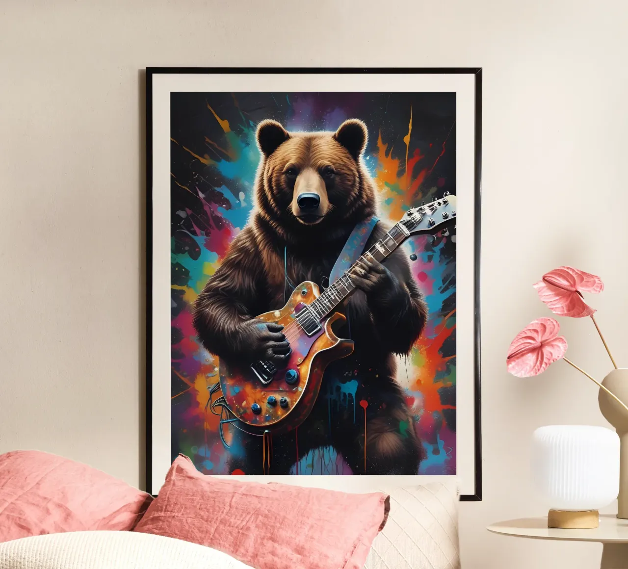 L'orso suona la chitarra carta hahnemühle da MakArena