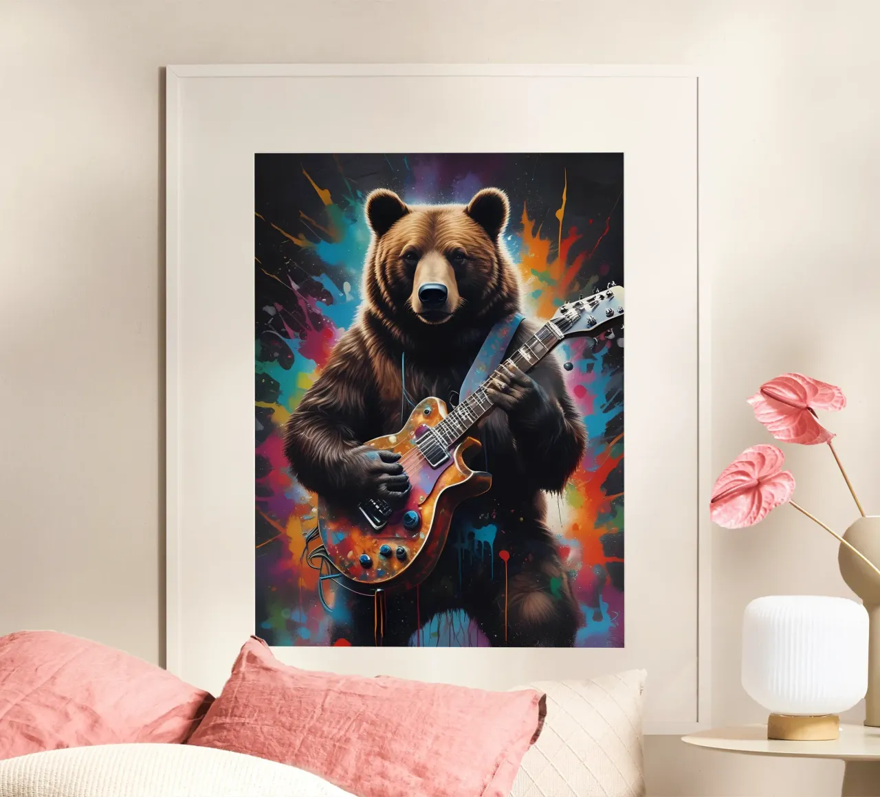 L'orso suona la chitarra carta hahnemühle da MakArena