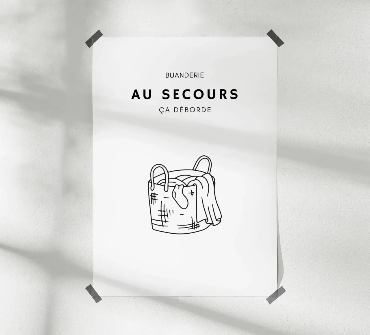 Ça déborde ! poster con telaio in plastica da Idées & Création