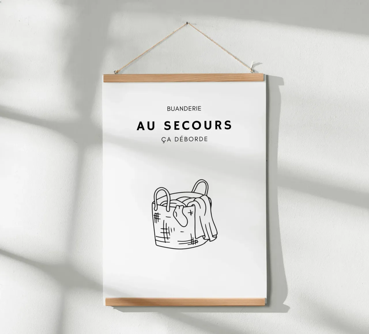 Ça déborde ! poster con telaio in plastica da Idées & Création