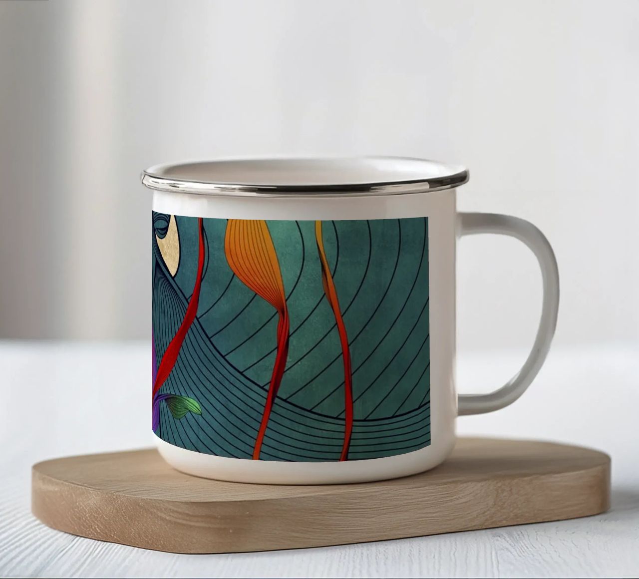 Phyt tazza in smalto da Angelo Cerantola