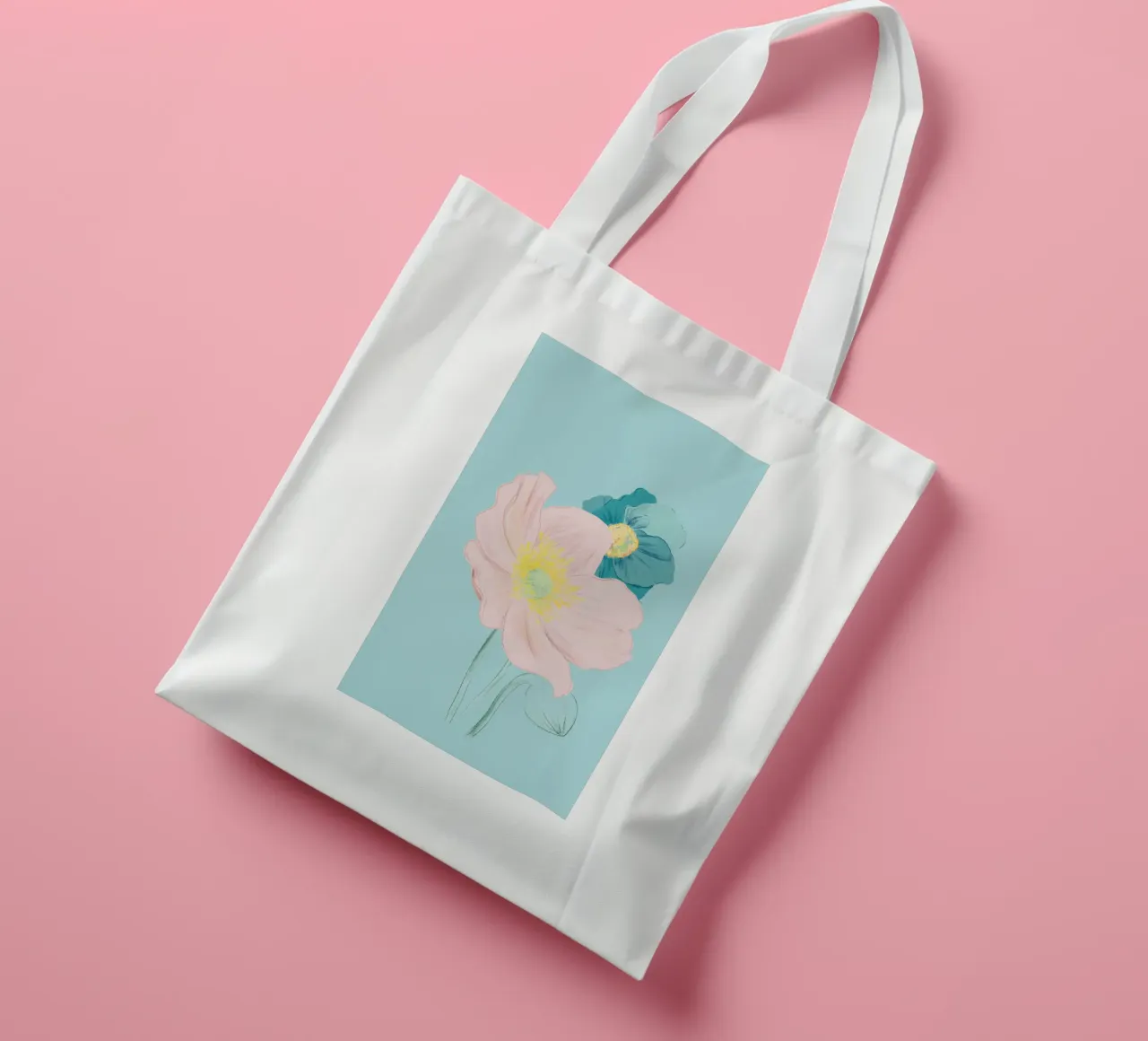 Pastel Wildflower Print for Spring Vibes borsa in juta da janine.aigner.work