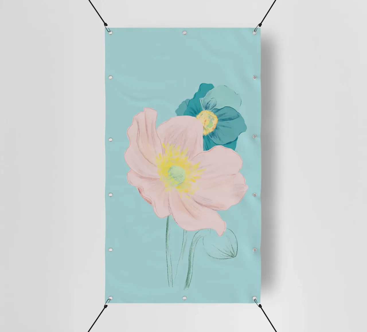 Pastel Wildflower Print for Spring Vibes telo in pvc da janine.aigner.work