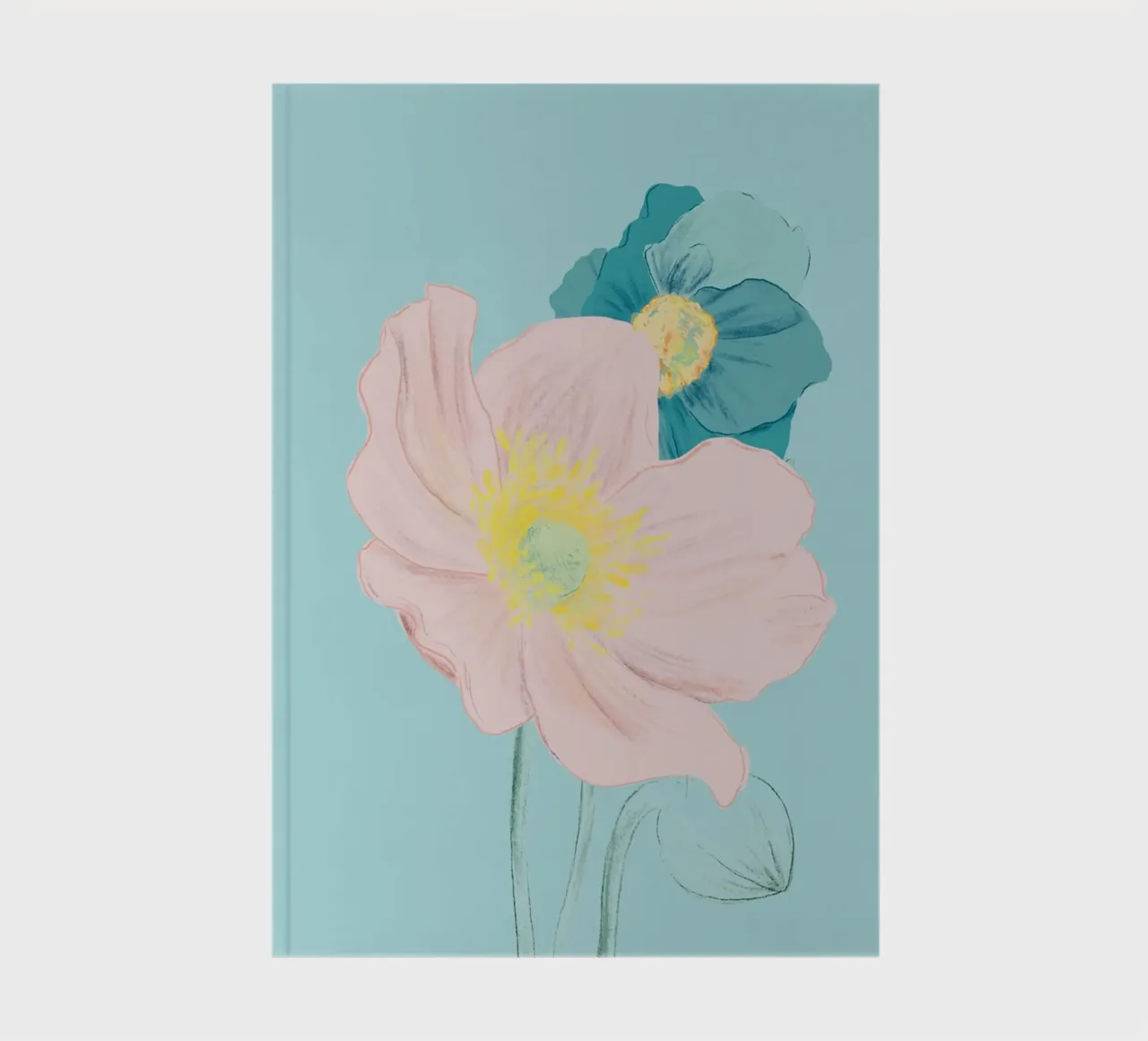 Pastel Wildflower Print for Spring Vibes notebook by janine.aigner.work