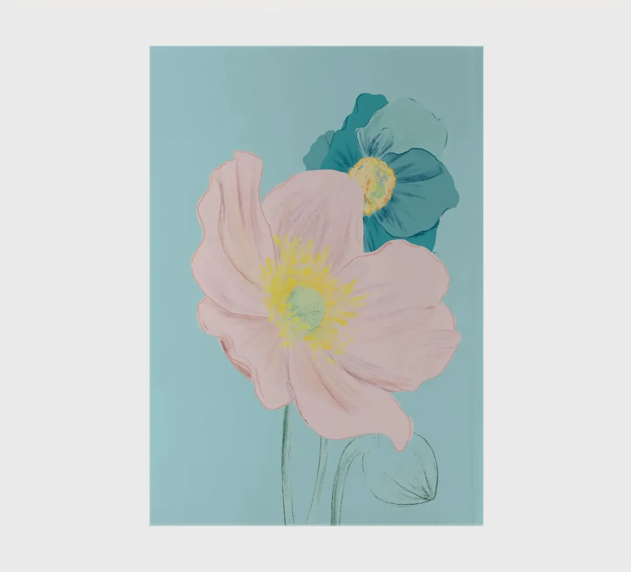 Pastel Wildflower Print for Spring Vibes notebook by janine.aigner.work