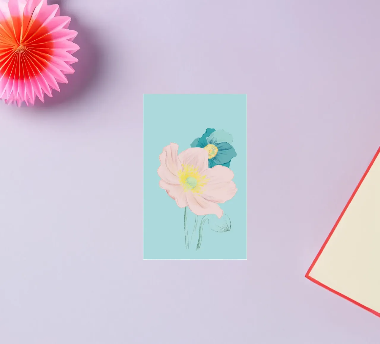 Pastel Wildflower Print for Spring Vibes adesivo da janine.aigner.work