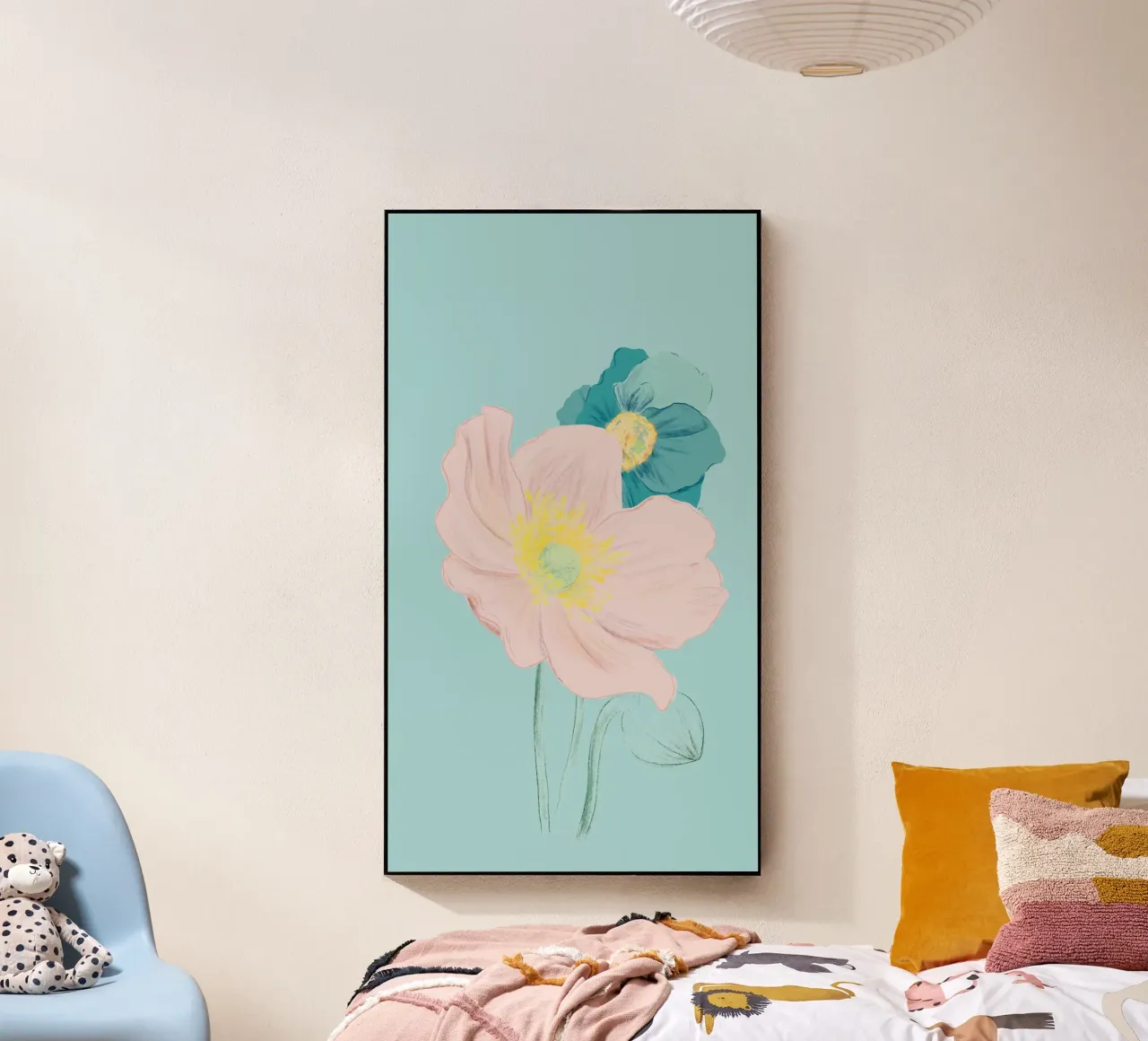 Pastel Wildflower Print for Spring Vibes plexiglass da janine.aigner.work