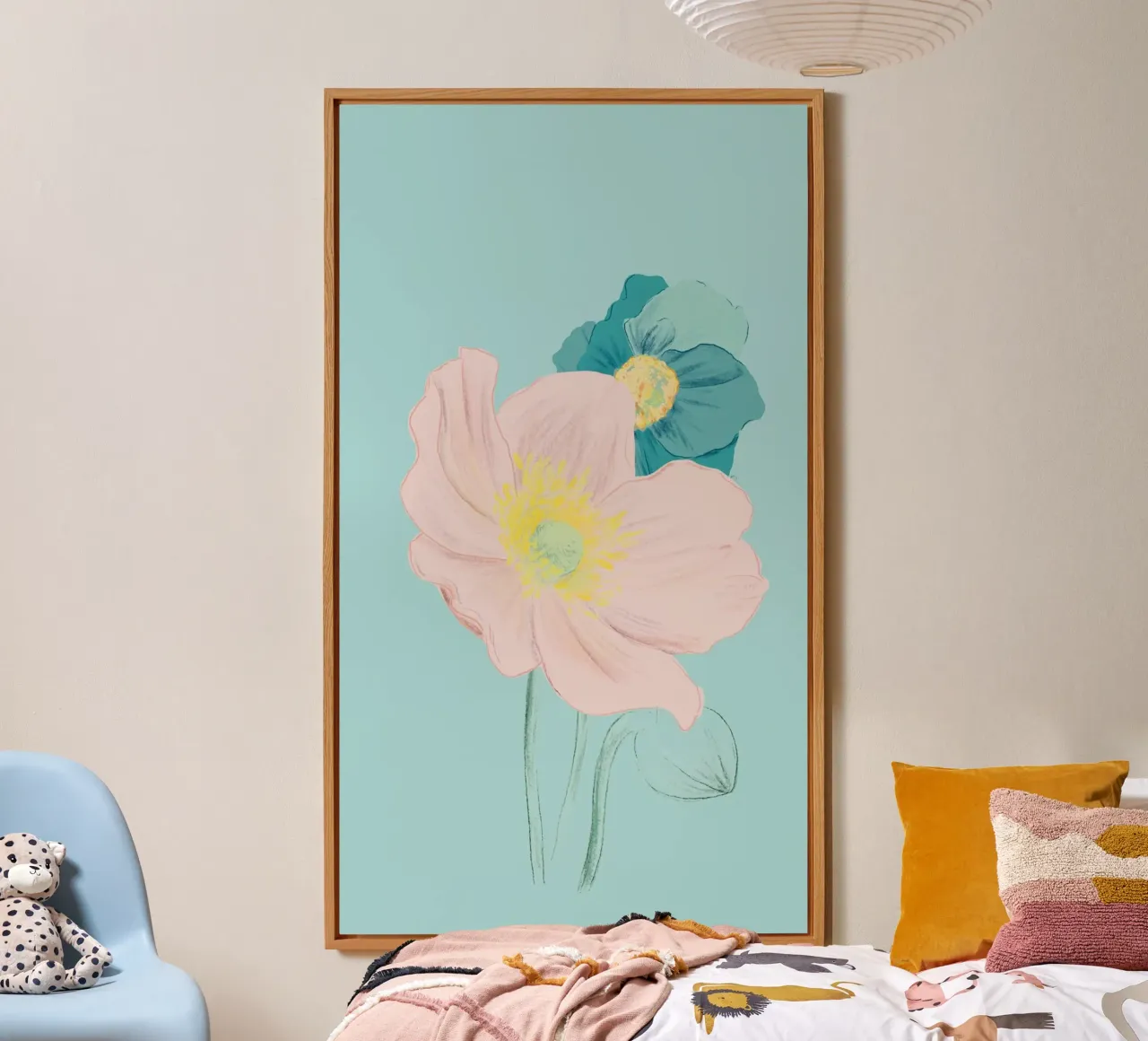 Pastel Wildflower Print for Spring Vibes alluminio dibond da janine.aigner.work