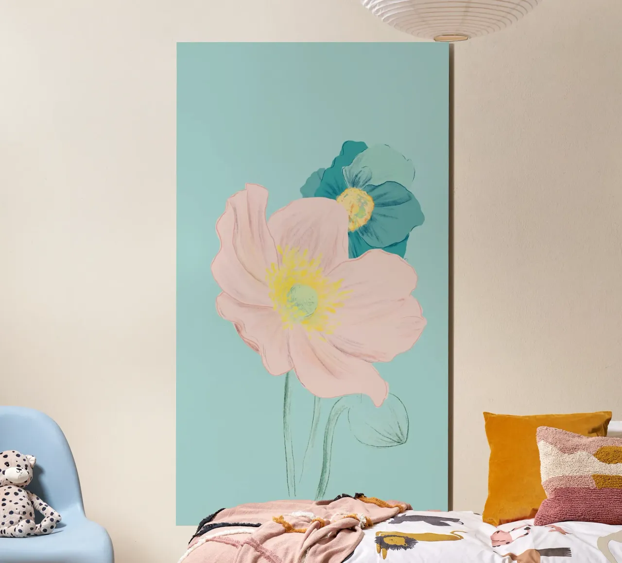 Pastel Wildflower Print for Spring Vibes alluminio dibond da janine.aigner.work