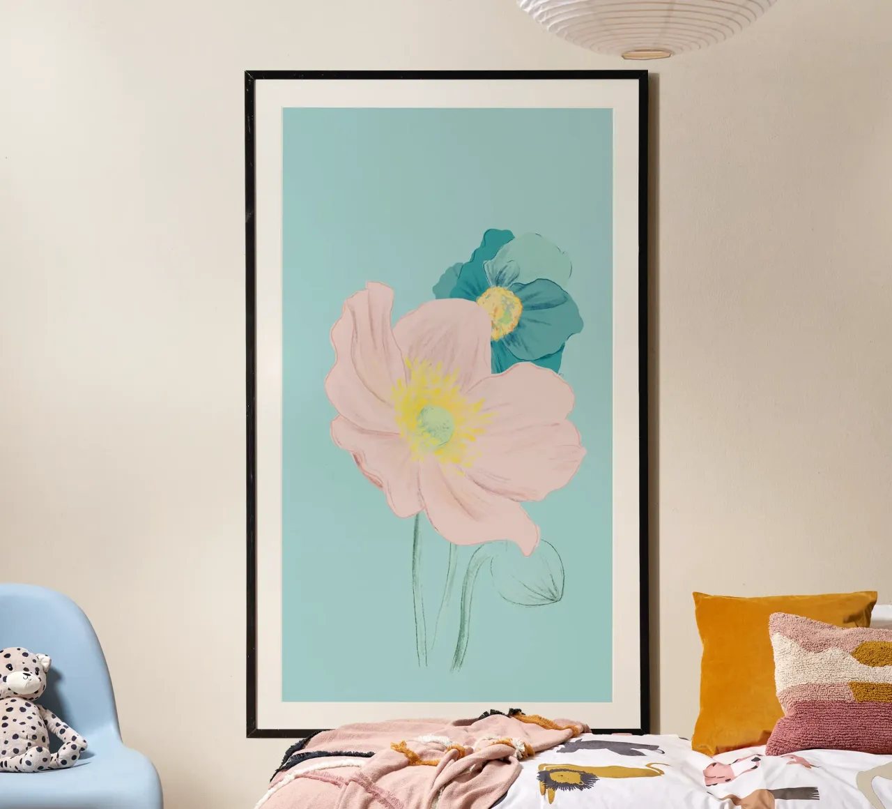 Pastel Wildflower Print for Spring Vibes carta hahnemühle da janine.aigner.work