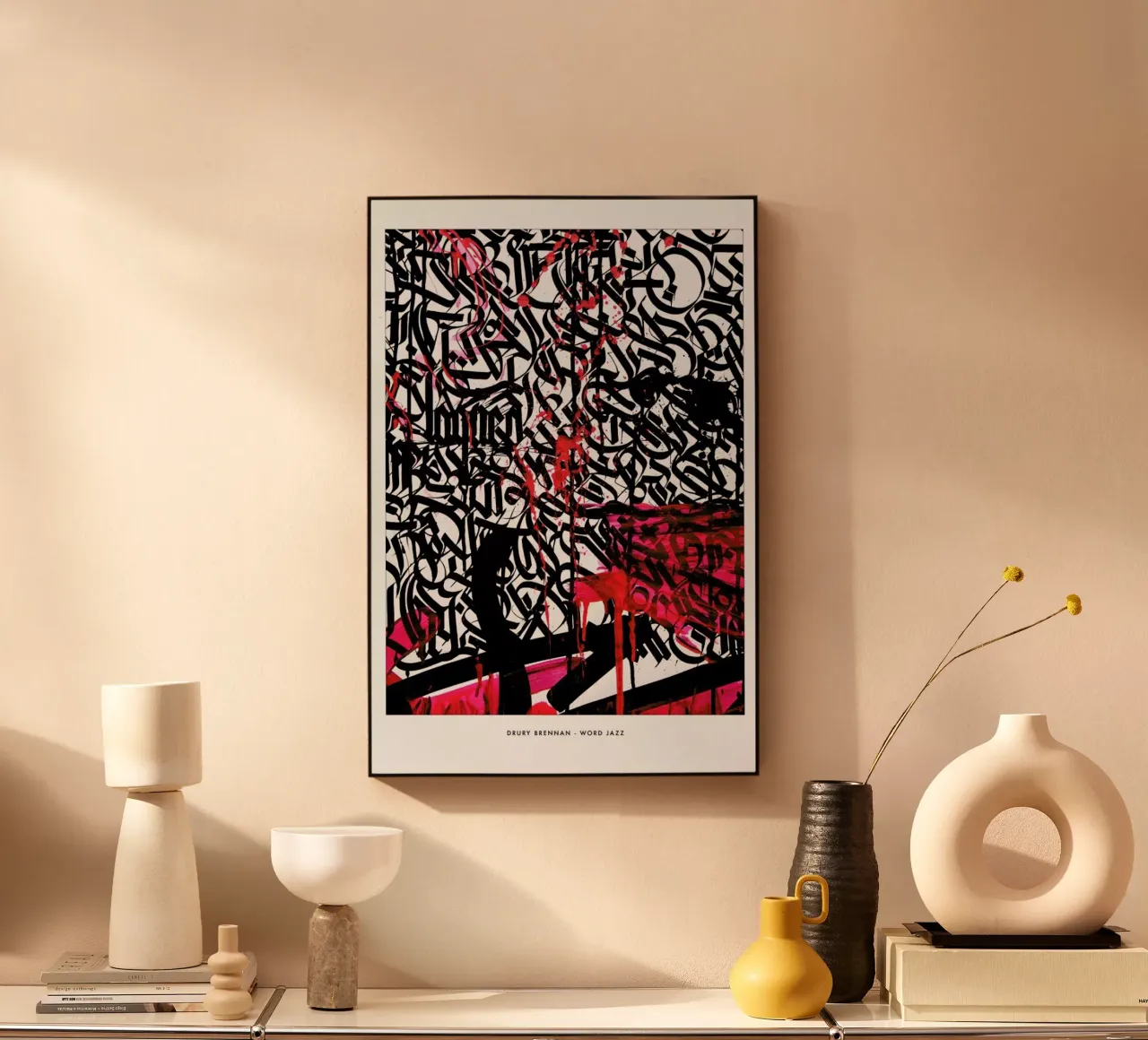 Word Jazz plexiglass da Drury Brennan