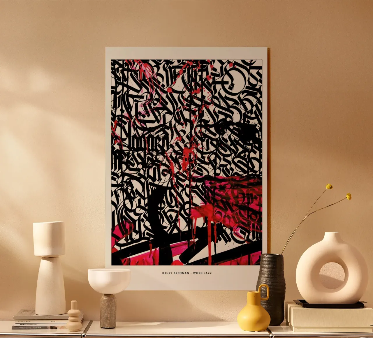 Word Jazz plexiglass da Drury Brennan