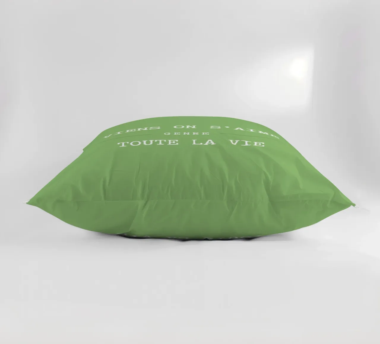 Viens on s'aime (vert) cojín de Idées & Création