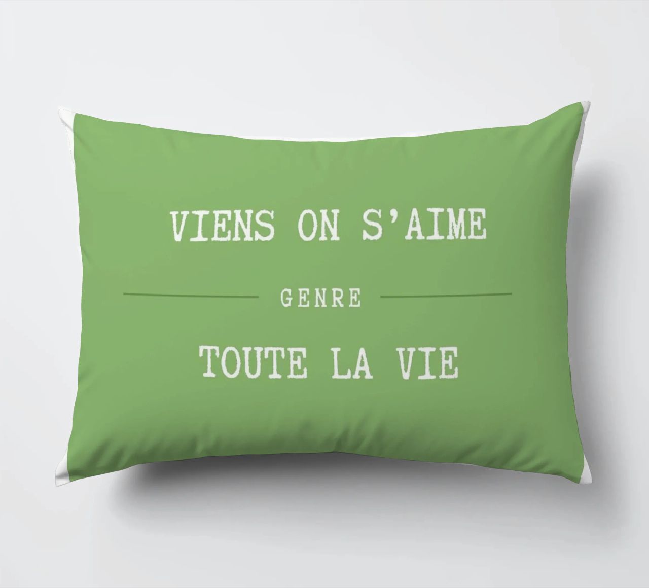 Viens on s'aime (vert) cuscino da Idées & Création