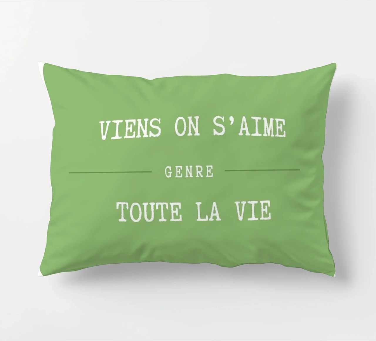 Viens on s'aime (vert) cuscino da Idées & Création