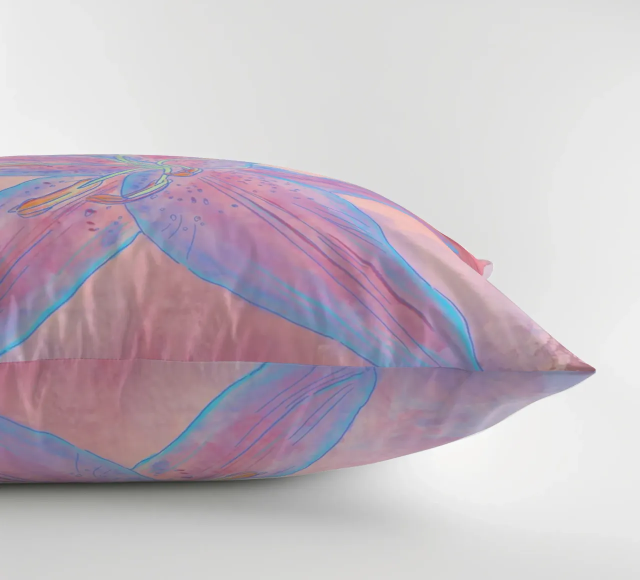 Hibiscus flower for a tropical vibes, colorful & psychedelic cuscino da janine.aigner.work