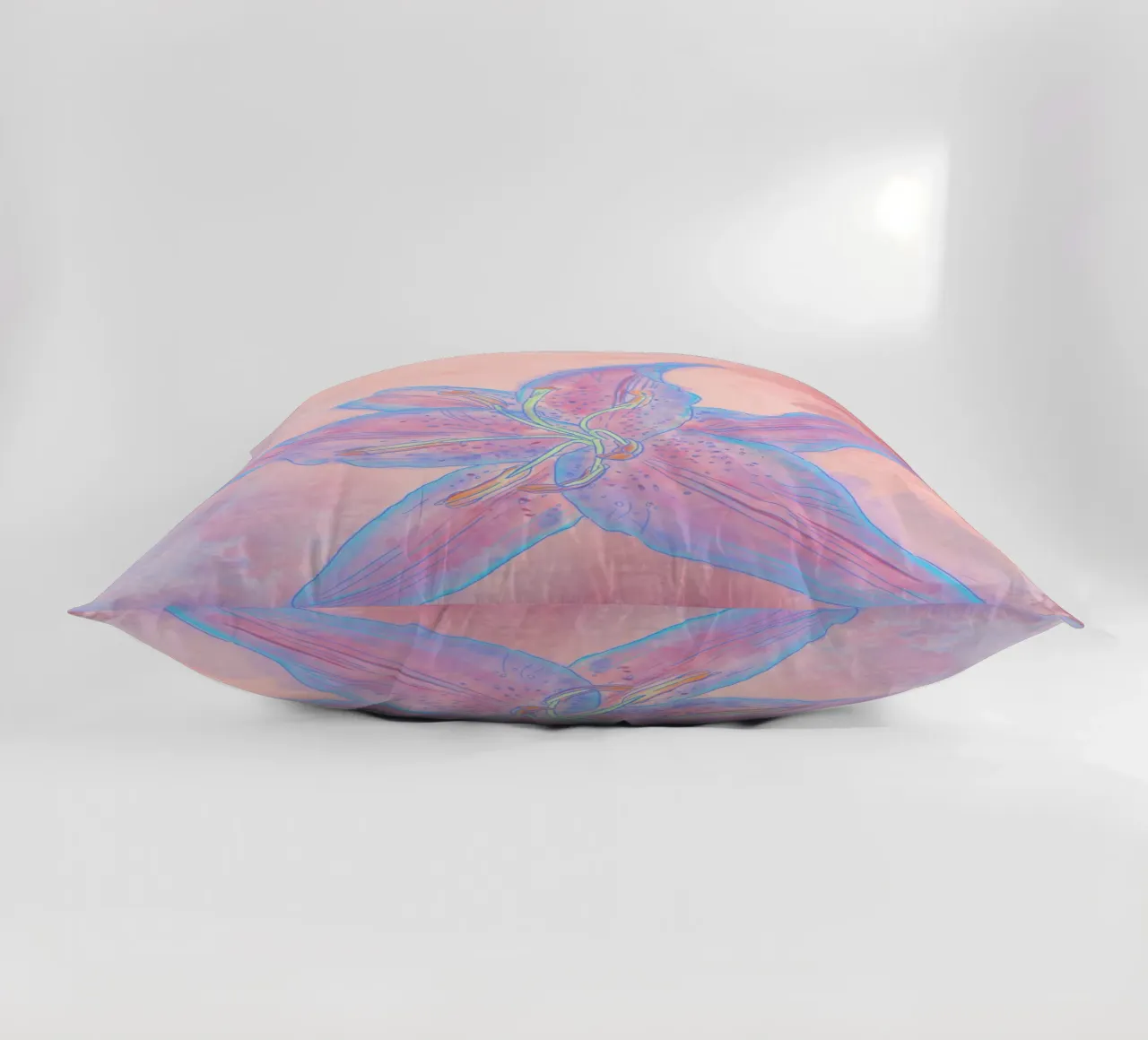 Hibiscus flower for a tropical vibes, colorful & psychedelic cuscino da janine.aigner.work