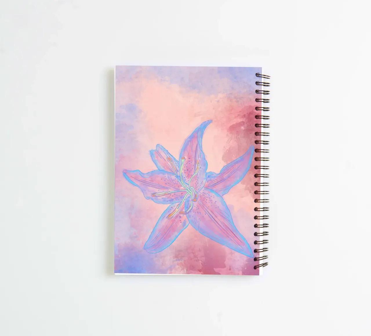 Hibiscus flower for a tropical vibes, colorful & psychedelic spiral notebook by janine.aigner.work