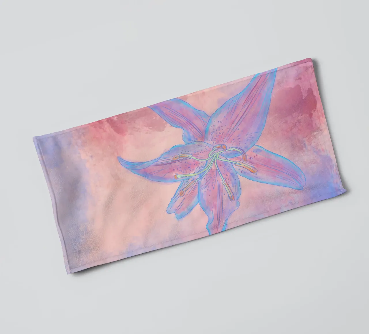 Hibiscus flower for a tropical vibes, colorful & psychedelic asciugamano da bagno da janine.aigner.work