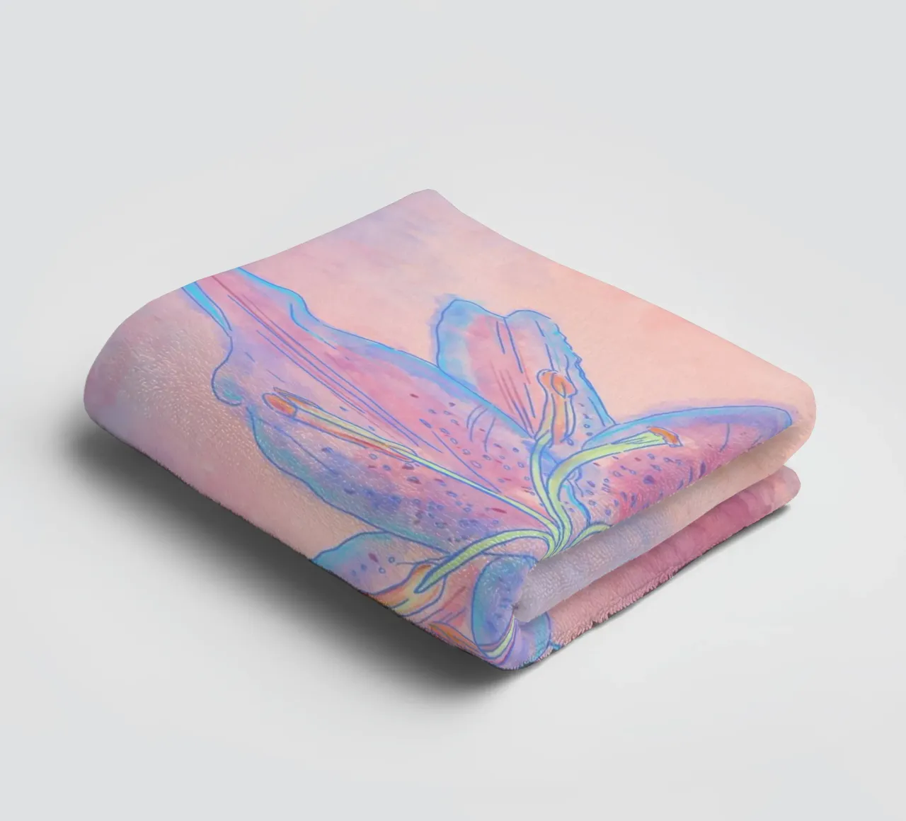 Hibiscus flower for a tropical vibes, colorful & psychedelic asciugamano da bagno da janine.aigner.work