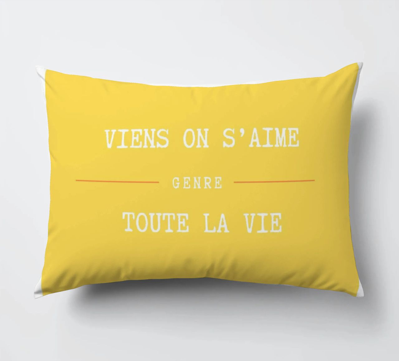 Viens on s'aime (Jaune) cuscino da Idées & Création