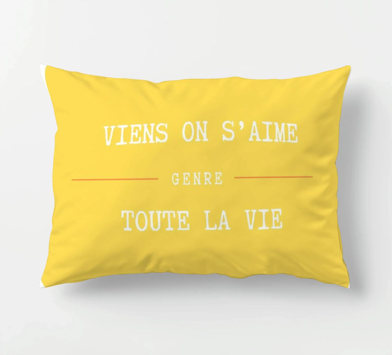 Viens on s'aime (Jaune) cuscino da Idées & Création