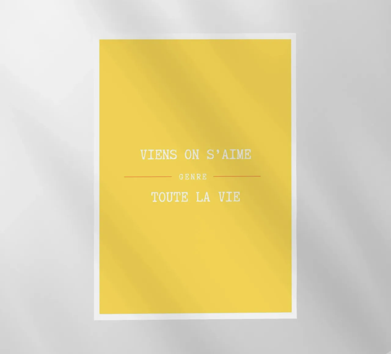 Viens on s'aime (Jaune) pellicola backlit da Idées & Création