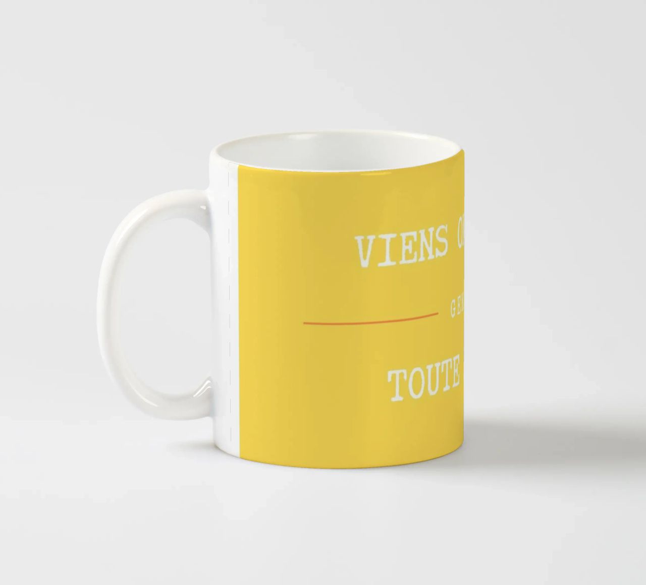 Viens on s'aime (Jaune) tazza in ceramica da Idées & Création